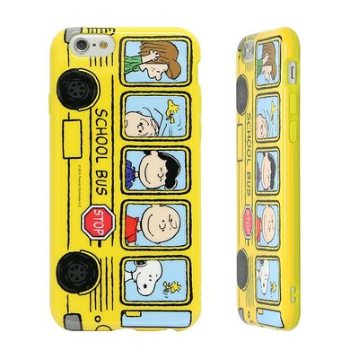 尼德斯Nydus~* 日本正版 史努比 Snoopy TPU軟殼 手機殼 黃色巴士 4.7吋 iPhone6