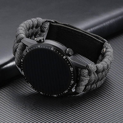 熱銷 20mm 22mm 戶外傘繩編織錶帶 適用Samsung Galaxy Watch Huawei Wat