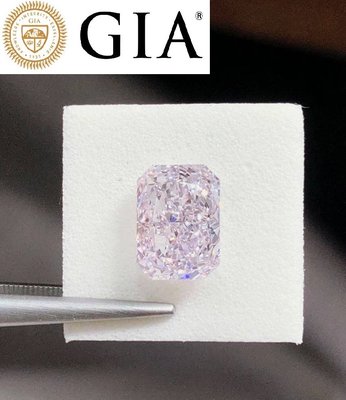 【台北周先生】~唯美~天然Fancy紫粉色鑽石 1.43克拉 紫粉鑽 Even分布 乾淨VS2 八角切割 送GIA證書