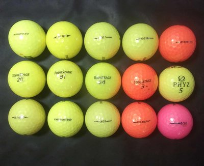 威全高爾夫*~特級9~9.999成新"Tourstage X-01,V10,PHYZ"3,4層彩色球(16顆)