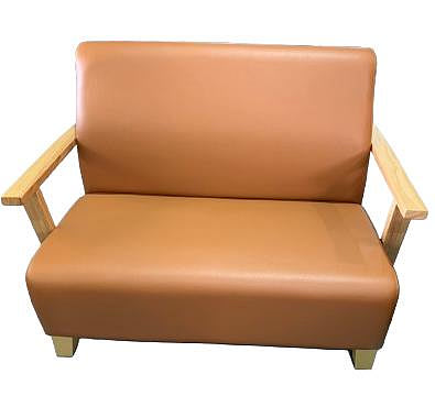 鑫高雄駿喨二手貨家具(全台買賣)---【全新】透氣皮  皮沙發   二人坐  實木扶手 組合沙發 客廳椅 2人沙發