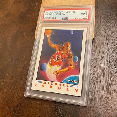 1991 FLEER PRO-VISIONS MICHAEL JORDAN #2 NBA Card PSA 9 GEM/MINT 麥可喬丹 籃球卡 鑑定卡