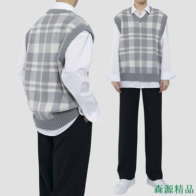CCの屋Plaid Vest Sweater / 3 Colors