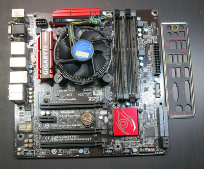 技嘉 GA-Z97MX-Gaming 3 主機板(附檔板)+Intel i5-4440 CPU (附風扇) +8G記憶體 過保 功能正常