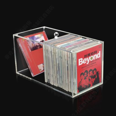 光碟CD收藏車載專輯收納盒光盤透明磁帶防塵亞克力展示DVD 整理盒