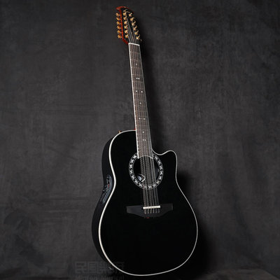 《民風樂府》Ovation 2056LX-5 12弦 頂級圓背吉他 黑色 附贈原廠硬盒 歡迎來店試琴