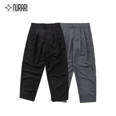 [NMR] Nurari 22 A/W H/070 Minimalist Pants 簡約寬鬆雙摺休閒錐形長褲