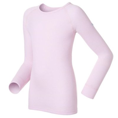 【速捷戶外】《ODLO》瑞士ODLO 10459 機能銀纖維長效保暖底層衣長袖 - -兒童 粉紅
