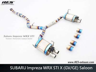 【CS車宮車業】RES排氣管 適用 SUBARU Impreza WRX STI X (GV/GE) Saloon