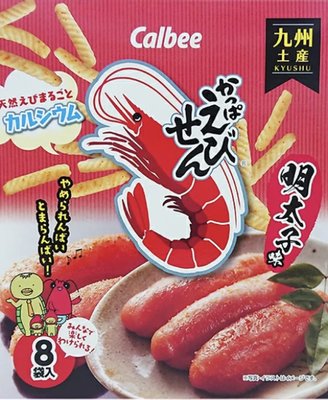 Mei 本舖☼預購 ！日本 Calbee 九州限定 微辣 明太子口味 蝦味先 一次3盒售