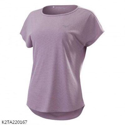 【MIZUNO 美津濃】女款瑜珈短袖T恤 灰紫(M、XL)K2TA220167、黑(L、XL)K2TA220109