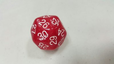 【美】30面骰子 33*33*33mm Dice （紅色）適用 token 桌遊 矮人礦坑  西部無間 Bang 卡卡頌