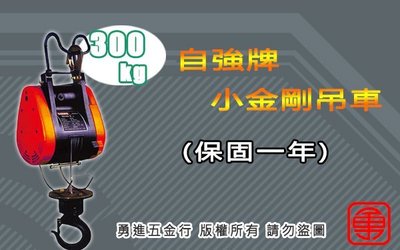(含稅) 台灣製造 自強牌 300KG 小金鋼吊車 鋼索式 電動吊車 高樓小吊車 吊磚機 捲揚機 DUKE 基業 小金剛