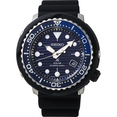 【金台鐘錶】SEIKO 精工錶 鮪魚罐頭 46mm 太陽能 200m 潛水錶 (藍) SNE518P1