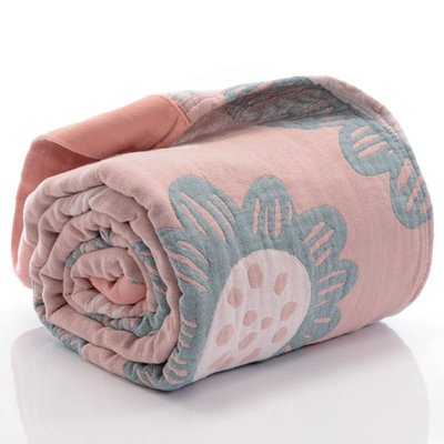 【熱賣下殺】日式四層紗布毛巾被純棉毛巾毯子夏涼被薄款兒童空調被單雙人蓋毯，