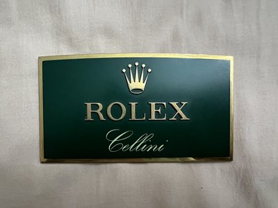 Rolex 原廠 Cellini 大型展示銅牌