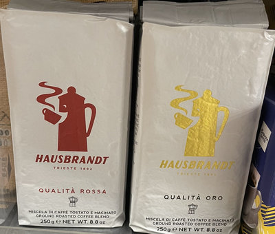 6/9前 一次買2包 單包特價219 義大利 HAUSBRANDT 咖啡粉Rossa中烘/ORO中烘 咖啡粉 250g/包 頁面是單價 到期日2023/8/2