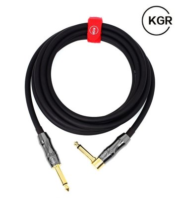 【三木樂器】全新現貨 KGR 優質抗噪導線 6米 直L頭 音箱連接 貝斯 吉他 烏克麗麗 導線 樂器導線 CB601