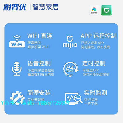 米家中央空調地暖新風智能風機盤管二合一控制面板溫控器液晶