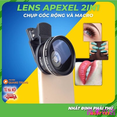 西米の店鏡頭套裝, 用於 2 合 1 手機的 Photo apexel 鏡頭, 廣角和微距, APL-0.45WM