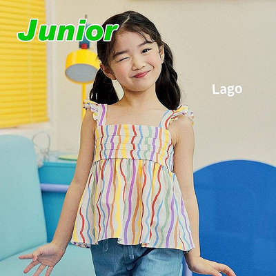 JS~JM ♥上衣(무지개) LAGO-2 24夏季 LGG240528-028『韓爸有衣正韓國童裝』~預購