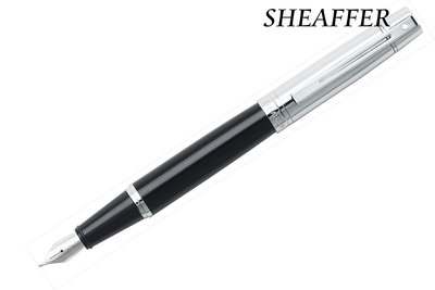 【Penworld】SHEAFFER西華 300系列黑桿銀套鋼筆 F尖 9314