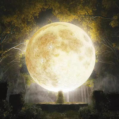 【星火運動】戶外月亮星球月球吊燈3D造型月球燈星空裝飾防水大碼燈圓球超大號