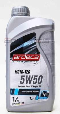 【易油網】ARDECA 5W50 MOTO-TEC RACING 全合成 機車用機油 5W-50
