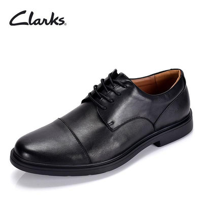 clarks其樂男鞋三接頭真皮商務正裝德比鞋系帶皮鞋 Un Tailor Cap