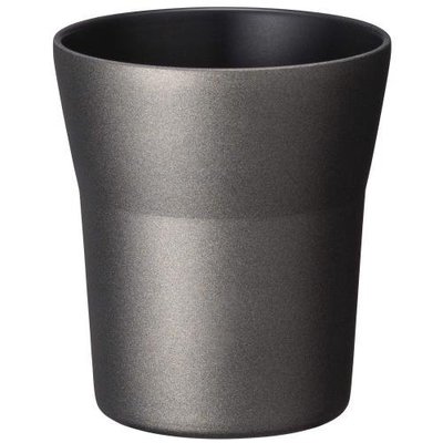 Kyocera 京瓷 保溫平底杯 300毫升 陶瓷製品 塗膜加工 真空隔熱 黑色 CTB-300-BK~益鑫