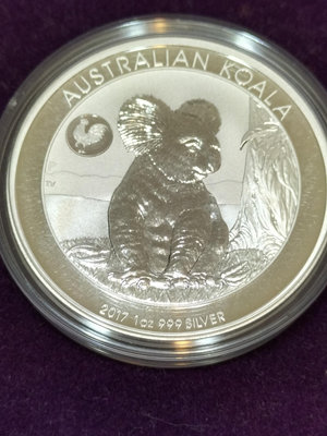 2017 澳大利亞 1 oz Silver $1 Koala 生肖雞標記 BU coin (全新未使用)