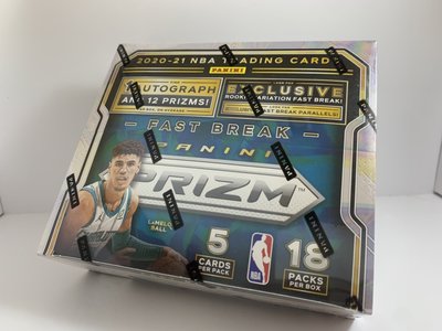 2020-21 Panini NBA Prizm Factory Sealed Fast Break Box未拆盒卡