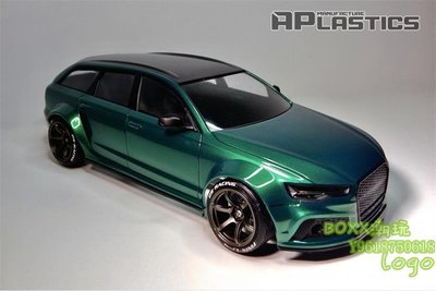 BOxx潮玩~Aplastics 1/10 RC 平跑漂移車殼模型 奧迪Audi RS6 Avant 旅行車