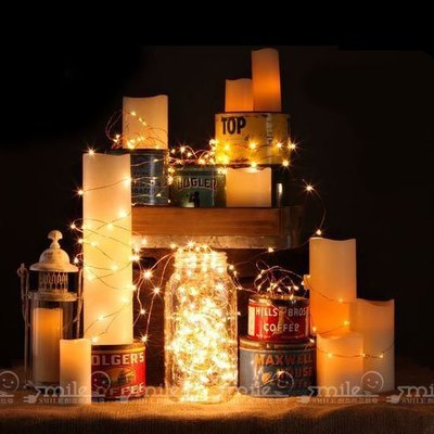 LED裝飾燈 10米 USB電源插頭4.5V 低壓防水銅線 暖白光 聖誕/居家/婚宴布置 ☆SMILE 創意商品批發