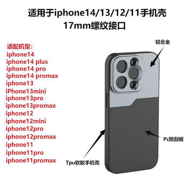 批發 批發 現貨適用iPhone14/13Pro手機鏡頭專用17mm接口螺紋手機殼iPhone12手機