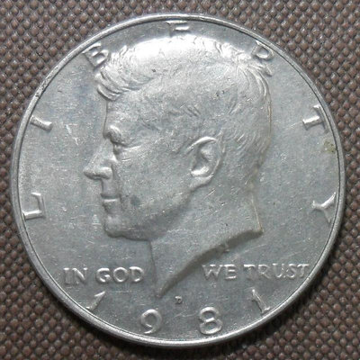 美國1981年約翰-肯尼迪總統1/2美元硬幣10