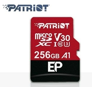 《SUNLINK》Patriot美商博帝 EP MicroSDXC UHS-1 U3 V30 A1 256G 記憶卡