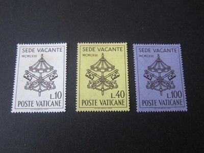 【雲品4】梵蒂岡Vatican 1963 Sc 362-64 set MH 庫號#B511 99619