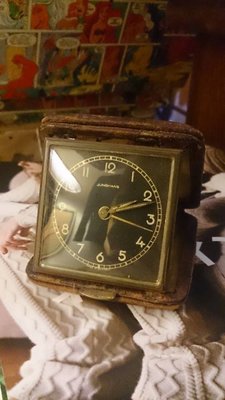 [歐洲帶回]德國第一鐘錶大廠JUNGHANS 德國製 皮革 古董 旅行鐘