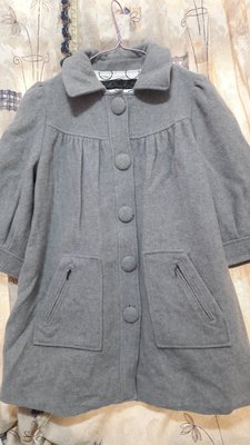 《凱莉屋》Mastina專櫃超保暖毛料娃娃裝外套─灰色38號