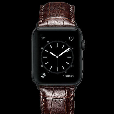 iwatch5 錶帶真皮適用apple watch4/2/3代女40mm男44mm蘋果手錶帶