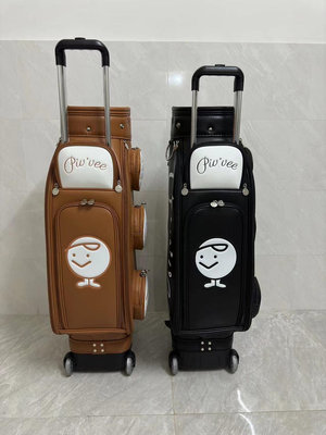 23新款Pivvee高爾夫球包韓國笑臉golf拉桿球包收納超輕輪滑包