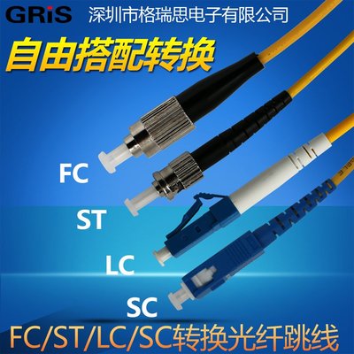 ST SC FC LC光纖跳線光端機收發器單模單芯交換機尾纖連接線