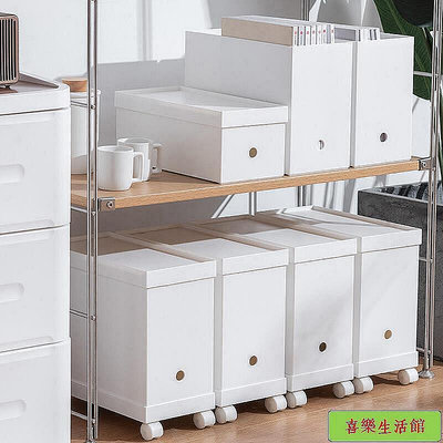 【現貨】日式家用文件書本收納盒帶蓋整理箱塑料儲物盒廚房櫥柜雜物收納箱