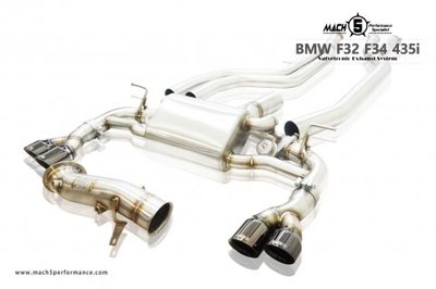 【YGAUTO】BMW F32 F36 435i N55 全新升級 MACH5 高流量帶三元催化頭段 排氣管 底盤改裝