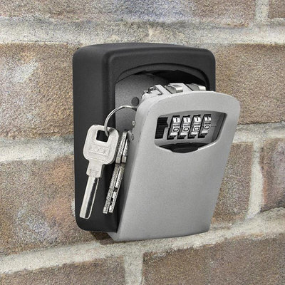 阿英新款優惠*戶外防盜密碼鎖鑰匙收納盒壁掛式門口入戶門備用家用房卡保管箱