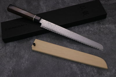 仙藏🔪大馬士革 VG-10 麵包刀 22cm 附鞘