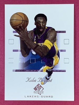 2001-02 SP Authentic #38 Kobe Bryant Los Angeles Lakers
