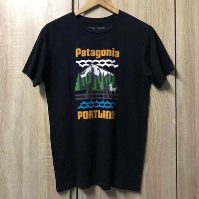 【Keep Running】patagonia巴塔哥尼亞戶外男士休閑短袖流行寬松圓領雪山印花夏季短袖T恤