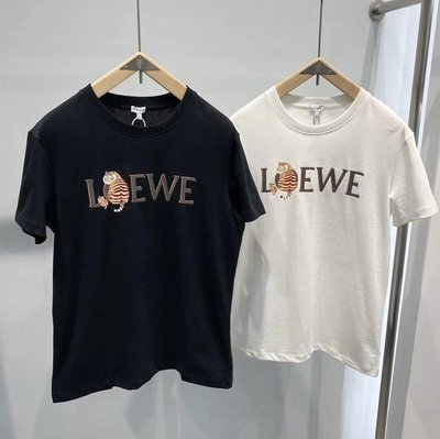 【King女王代購】LOEWE 2022新款 經典老虎印花圓領短袖T恤潮牌男女同款